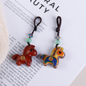 Solid Wood Chinese Zodiac Horse Keychain Pendant