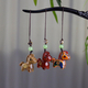 Solid Wood Chinese Zodiac Horse Keychain Pendant