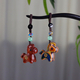 Solid Wood Chinese Zodiac Horse Keychain Pendant