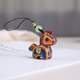 Solid Wood Chinese Zodiac Horse Keychain Pendant