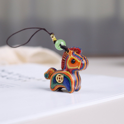 Little Horse Phone Charm [Rainbow Wood]