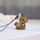 Solid Wood Chinese Zodiac Horse Keychain Pendant