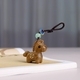Solid Wood Chinese Zodiac Horse Keychain Pendant