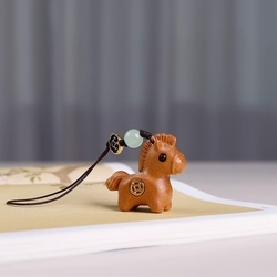 Little Horse Phone Charm [Old Peach Wood]