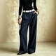 High-Waist Wide-Leg Suit Pants With Center Crease