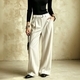 High-Waist Wide-Leg Suit Pants With Center Crease
