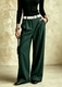 High-Waist Wide-Leg Suit Pants With Center Crease