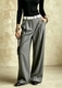 High-Waist Wide-Leg Suit Pants With Center Crease