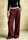 High-Waist Wide-Leg Suit Pants With Center Crease