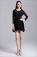 Illusion-Homecoming-Kleid mit langen Ärmeln, kurzem A-Linien-Schnitt und Spitze