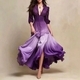 Elegant Gradient Vintage Long Dress For Women Casual Vacation