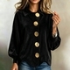 Casual Suede Jacket With Gold Buckle And Wavy Hem