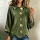 Casual Suede Jacket With Gold Buckle And Wavy Hem