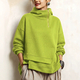 Women's Dark Hooded Irregular Short Hoodie Thickened Warm Slimming