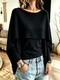 Elegant Faux Two-Piece Shawl Knit Sweater For Women