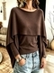 Elegant Faux Two-Piece Shawl Knit Sweater For Women