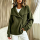 Loose Zip-Up Knit Cardigan Women Solid Color Casual Sweater Coat