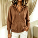 Einfarbige Strickjacke mit V-Ausschnitt, Kapuze, Reißverschluss, locker