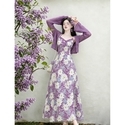 Heavy-Duty Water-Soluble Lace Neck Camisole Dress With Sun Protection Cardigan