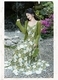 Schweres wasserlösliches Spitzen-Neckholder-Kleid mit Sonnenschutz-Cardigan