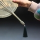 Handwoven Palm Leaf Round Fan Traditional Summer Straw Fan