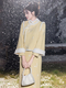 Yellow Fleece-Lined Qipao Vest Set Winter Chinese Style