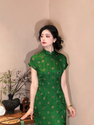 Baoxiang-Blume Vintage chinesischer Stil Qipao Damen Sommer Alltagskleidung