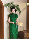 Baoxiang-Blume Vintage chinesischer Stil Qipao Damen Sommer Alltagskleidung