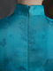 Grünes Weingesang - Pfauenblau Retro blaues Qipao-Stil ärmelloses Sommerkleid