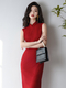 Red Chinese Style Qipao Dress For Engagement Toast