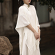 Elegant Slim Fit Cheongsam Shawl Cape Coat