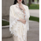 Elegant Slim Fit Cheongsam Shawl Cape Coat