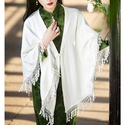 Elegant Slim Fit Cheongsam Shawl Cape Coat