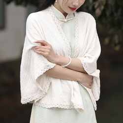 Spring Night Cable Knit Shawl