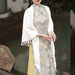 Breezy Tassel Triangle Shawl