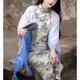 Elegant Slim Fit Cheongsam Shawl Cape Coat