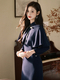 Vintage Qipao Shawl Set Elegant Autumn Cloak Dress