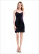 Kurzes Bodycon-Kleid mit Spaghetti-Trägern, offenem Rücken und Spitzenkante