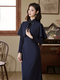 Vintage Qipao Shawl Set Elegant Autumn Cloak Dress