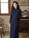 Vintage Qipao Shawl Set Elegant Autumn Cloak Dress