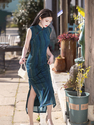 Blue Wind Chime Blue Sleeveless Qipao Retro Shanghai Style Summer Dress
