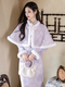 Warmes violettes fleecegefüttertes Qipao Cape Set Winter chinesischer Stil