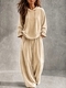 Velvet Two-Piece Set For Women Long Sleeve Casual Fall Winter
