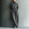 Women's Turtleneck Hoodie And Drawstring Pants Set