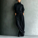 Women's Turtleneck Hoodie And Drawstring Pants Set