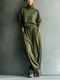 Women's Turtleneck Hoodie And Drawstring Pants Set