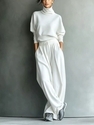 Women's Turtleneck Hoodie And Drawstring Pants Set