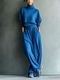 Women's Turtleneck Hoodie And Drawstring Pants Set