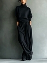 Women's Turtleneck Hoodie And Drawstring Pants Set
