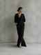 Solid Color V-Neck Long Dress With Belt Vacation Style